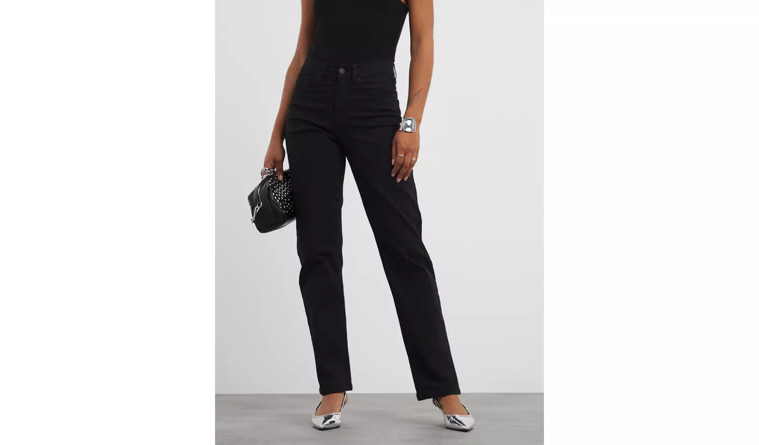 SIMPLY BE 24/7 Straight Jean Black 28