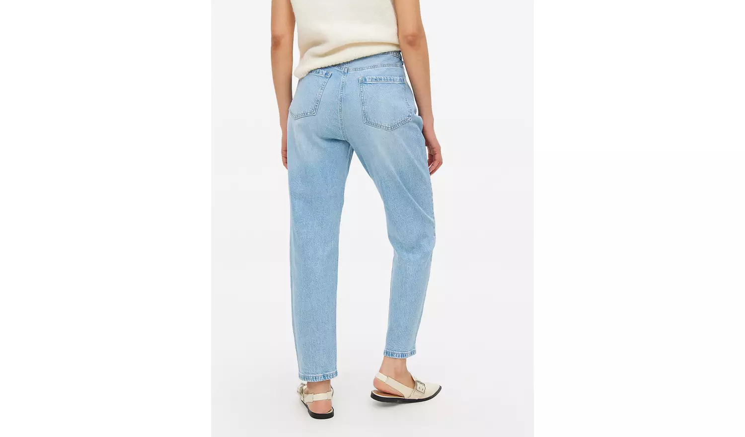Light Rinse Denim High Rise Mom Jeans 20S