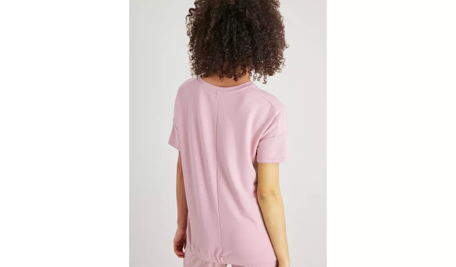 Active Mauve Coord Bubble Hem T-Shirt - 10