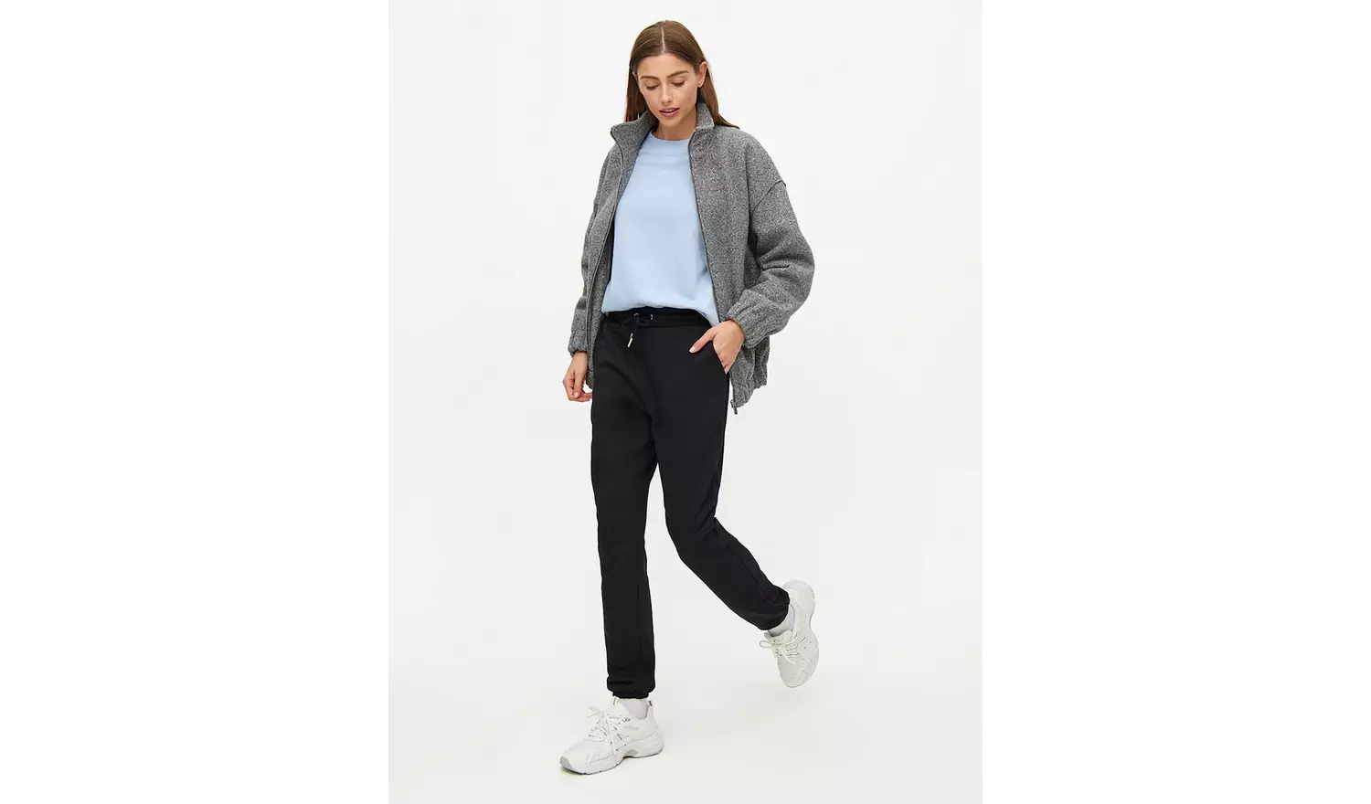 Black & Charcoal Grey Joggers 2 PackL