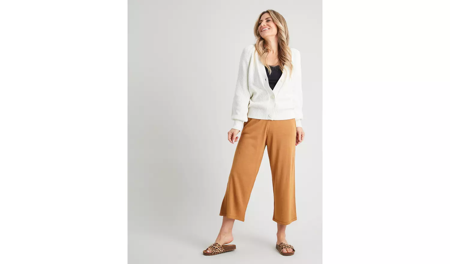 Cream Knitted Slouchy Cardigan - 14