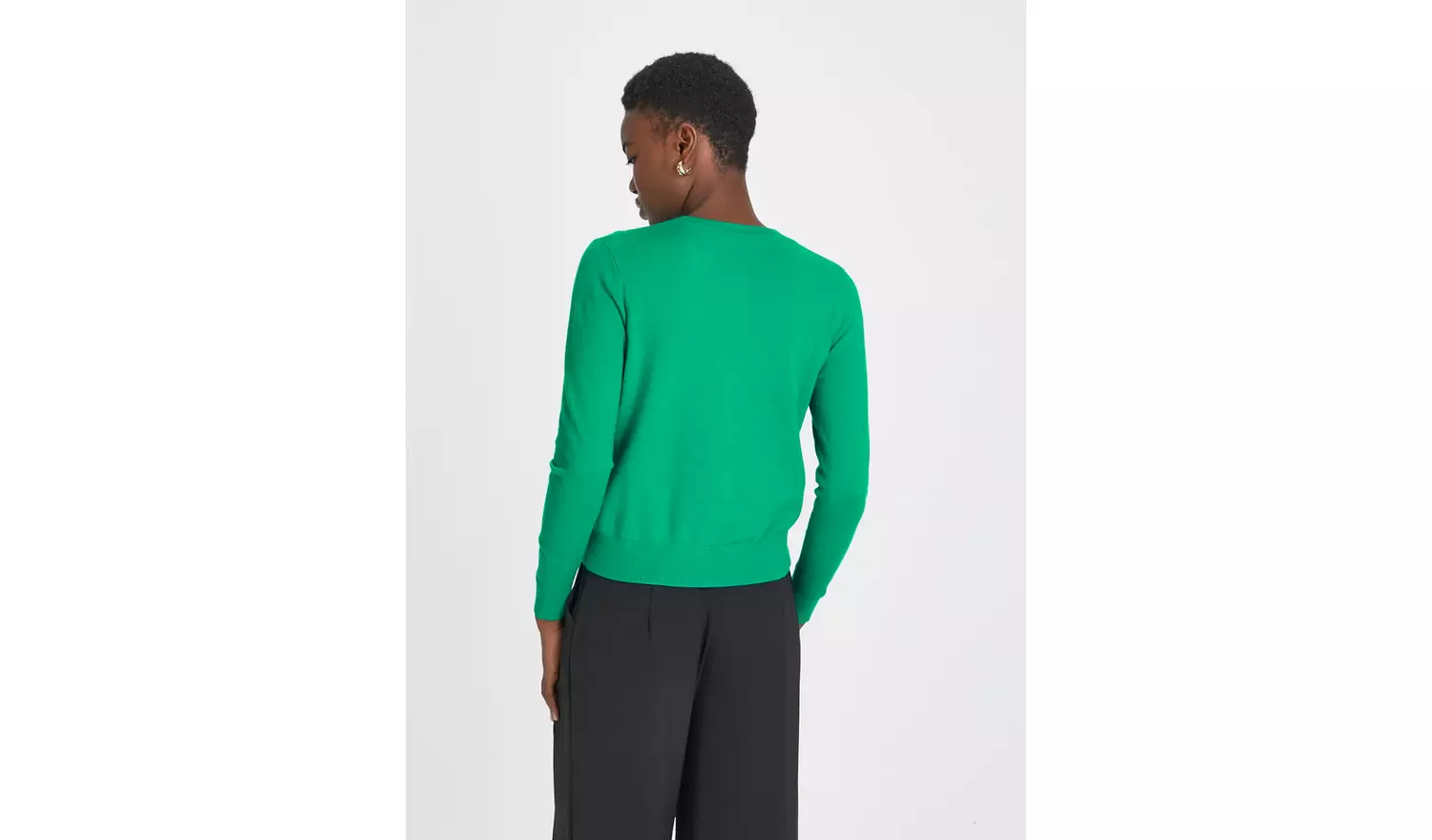 Green Soft Touch Crew Neck Cardigan 12