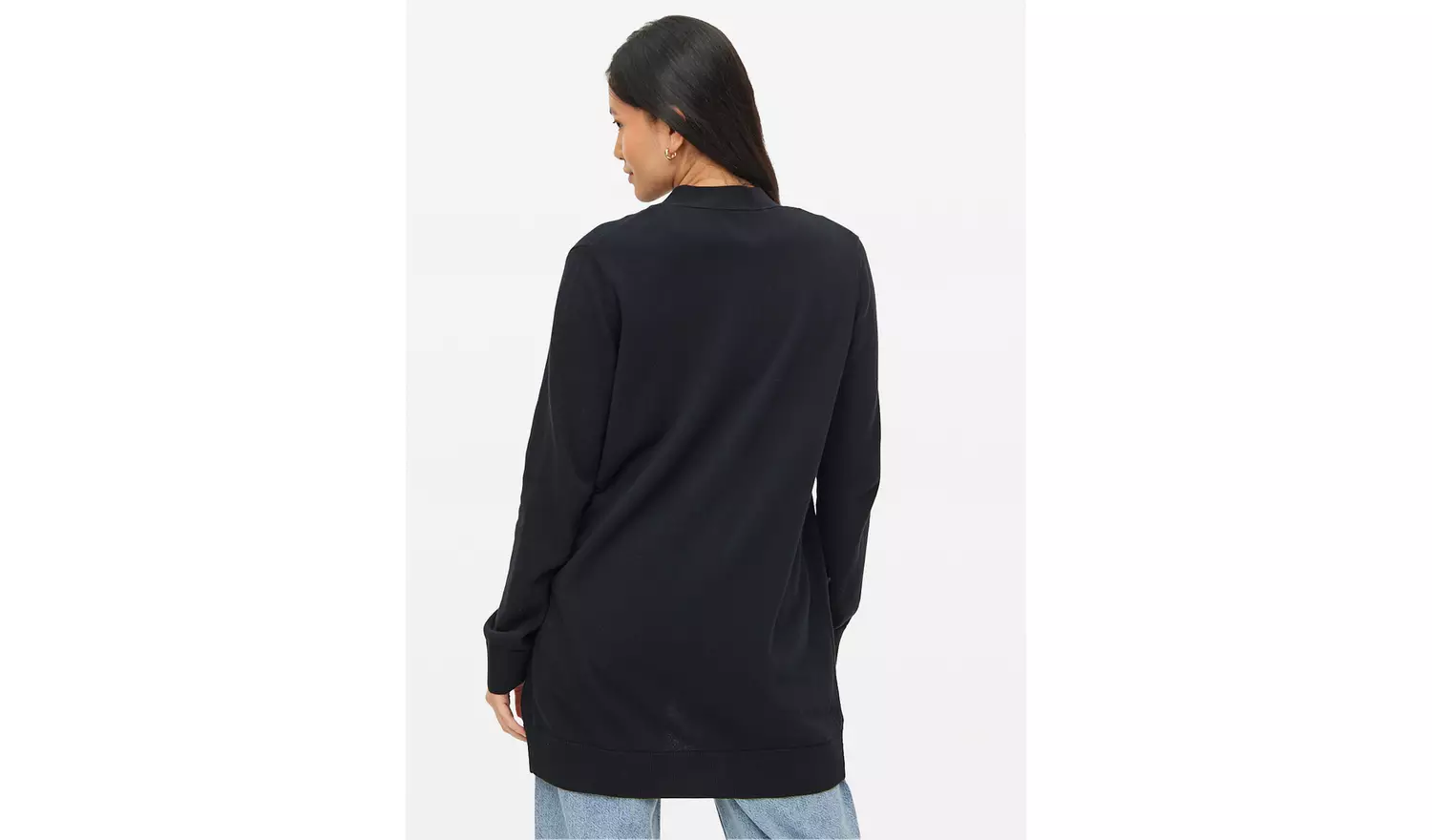 Black Pocket Longline Cardigan 14
