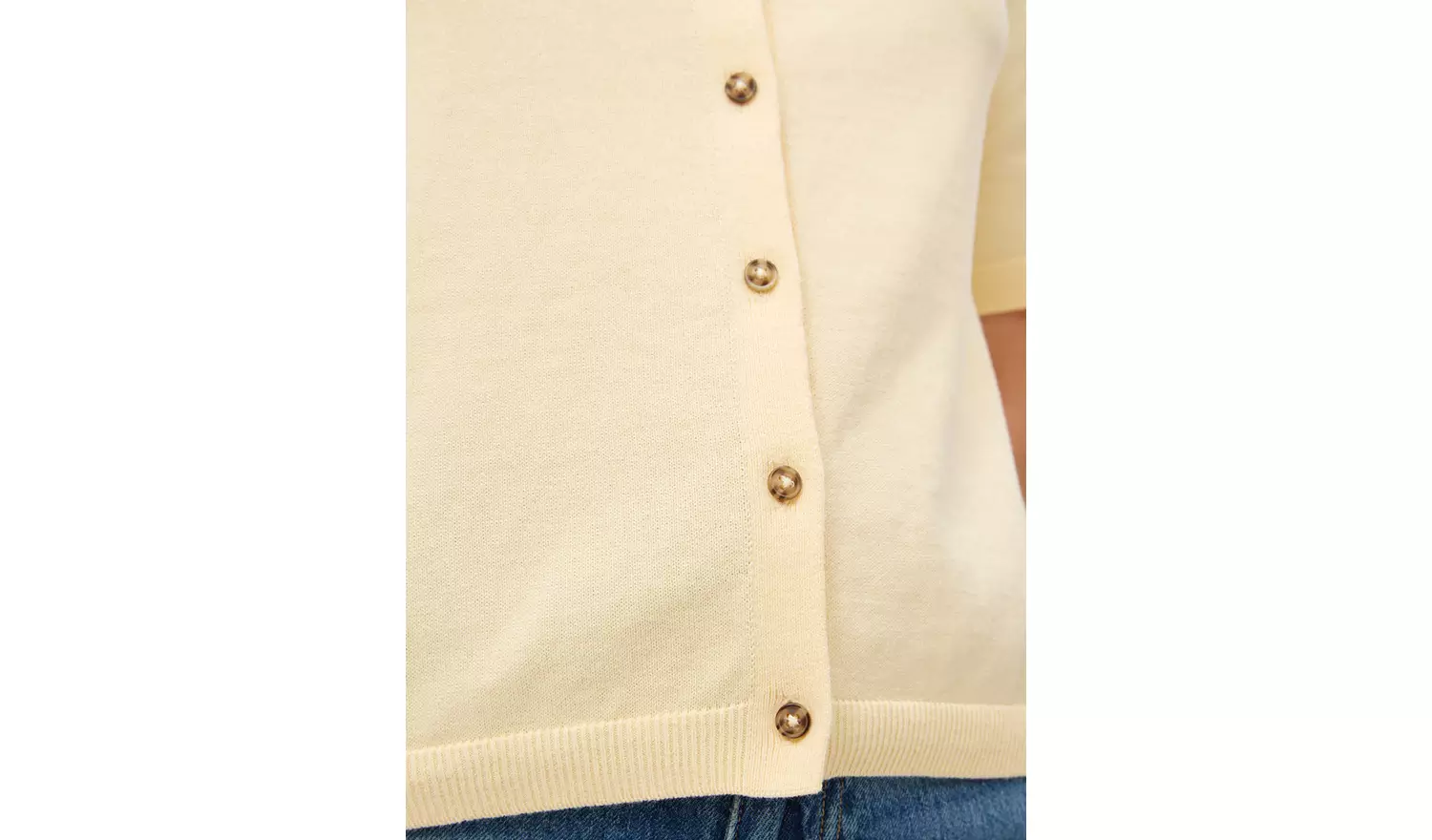 Light Yellow Raglan Short Sleeve Cardigan 14