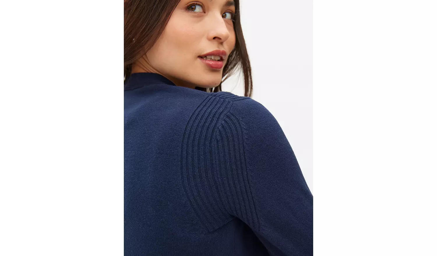 Navy Core Cropped Cardigan 6