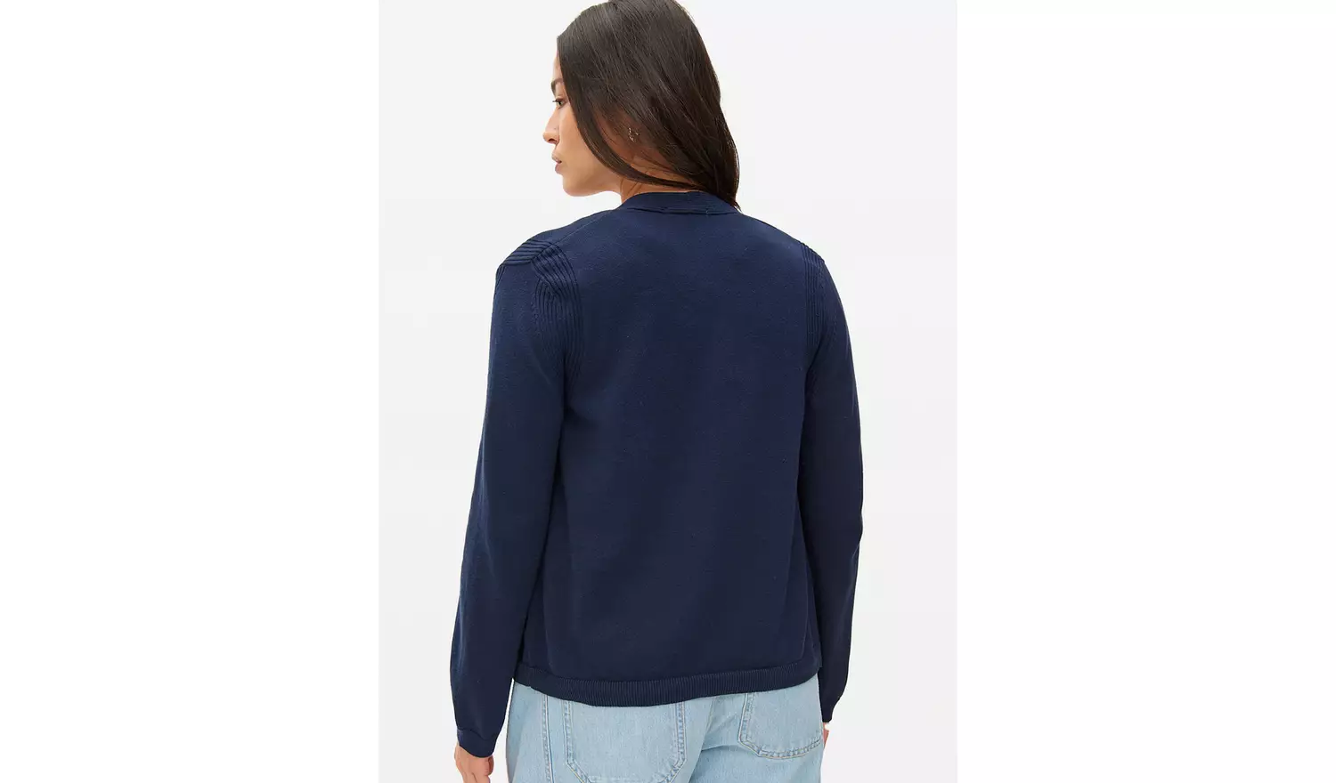 Navy Core Cropped Cardigan 8