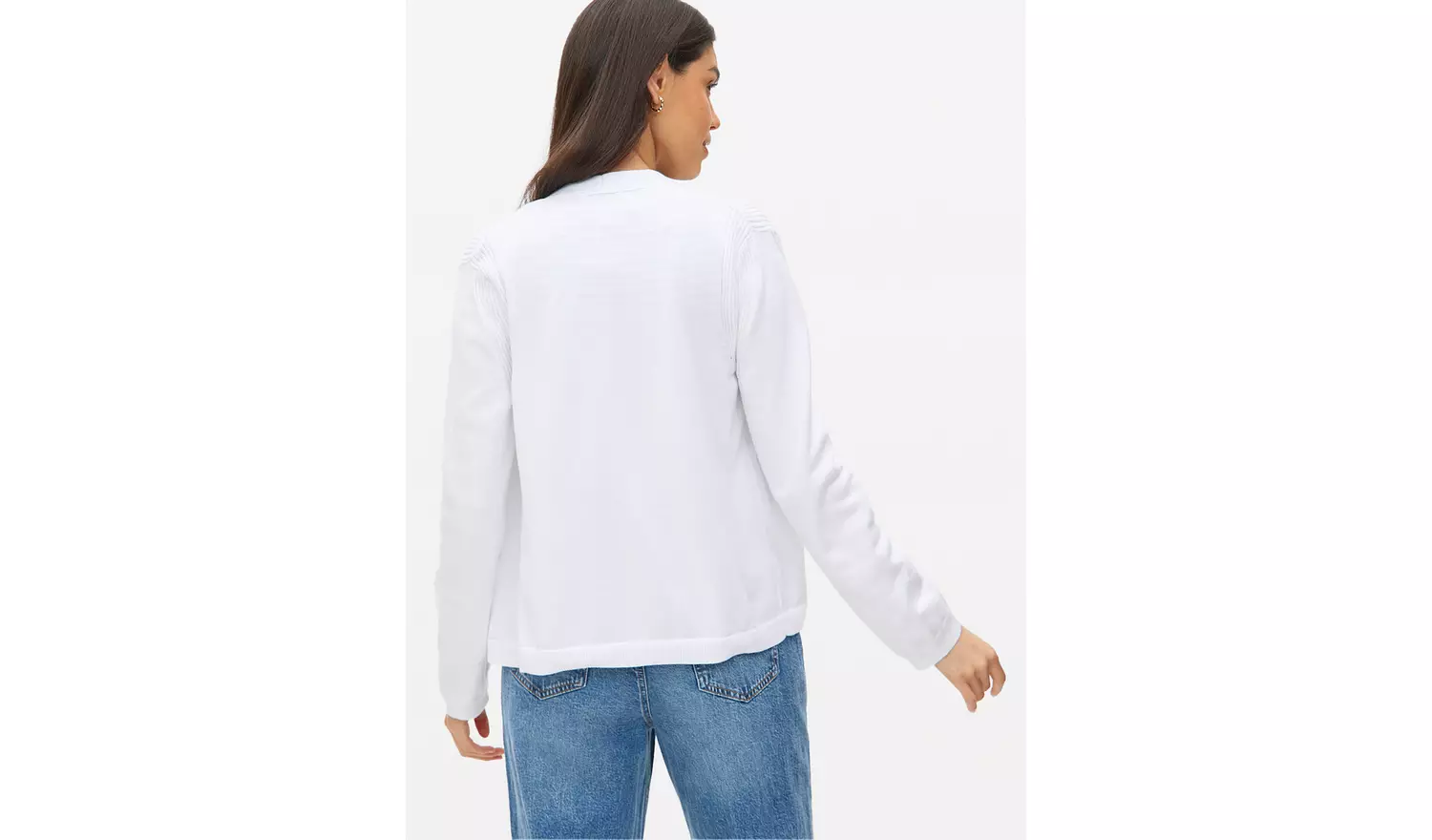 White Core Cropped Cardigan 14