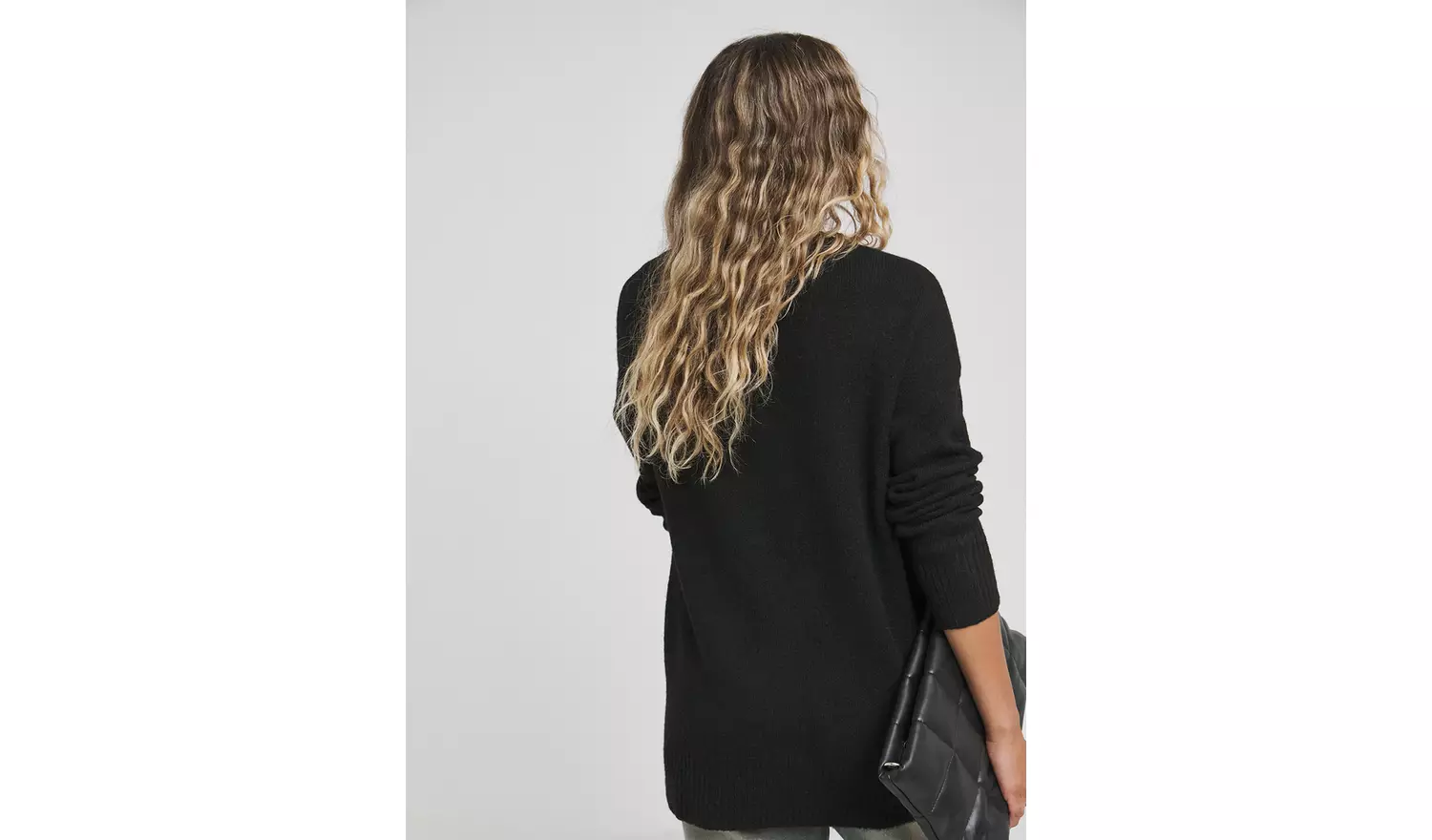 SIMPLY BE Black Boyfriend Cardigan 12-14