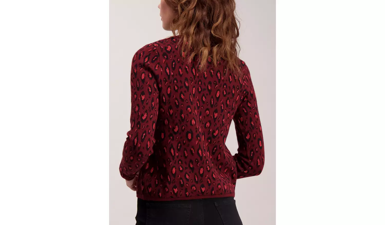 Dark Red Animal Print Jumper - 6