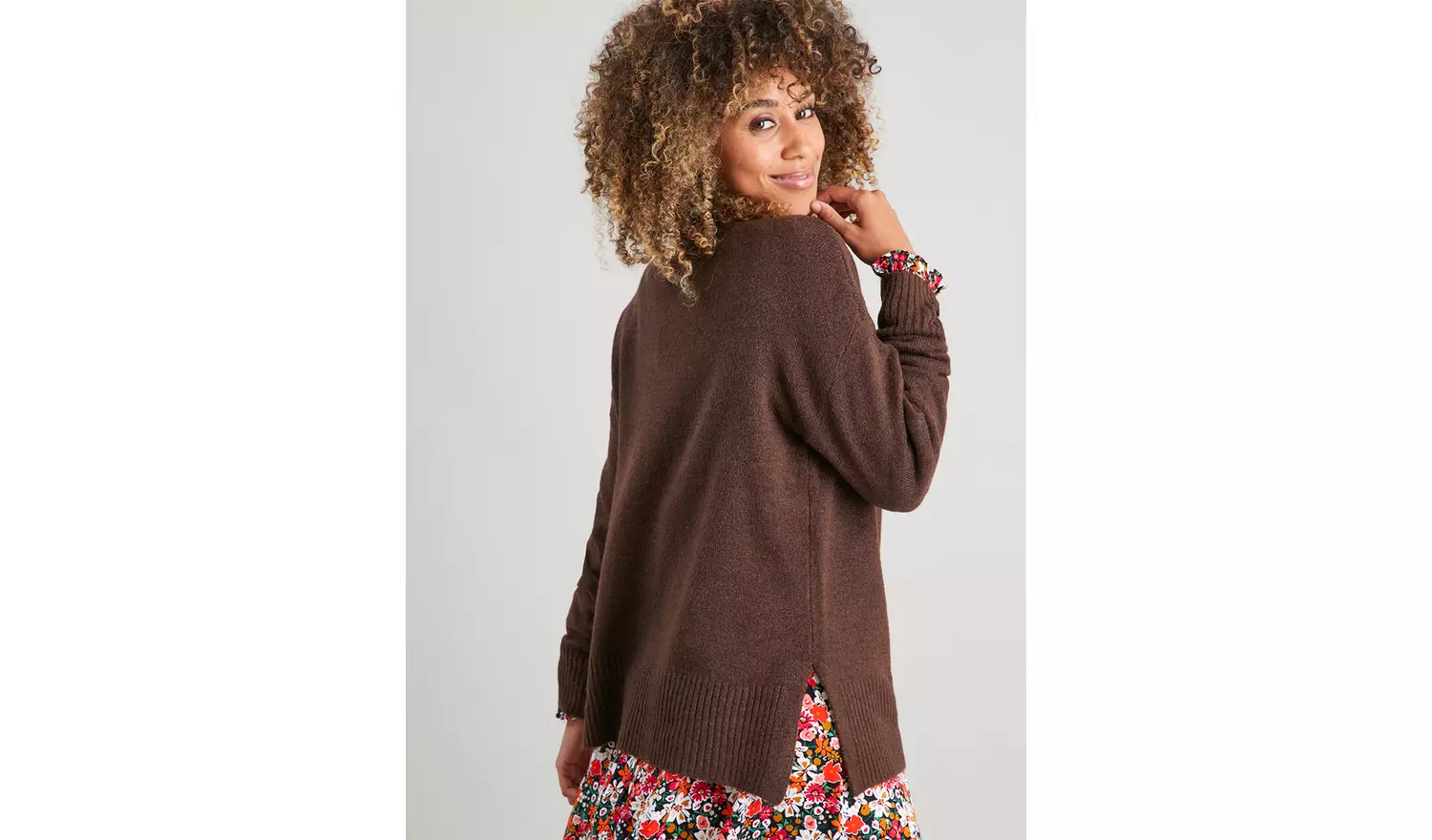 Brown High Neck Slouchy Coord Jumper - 12