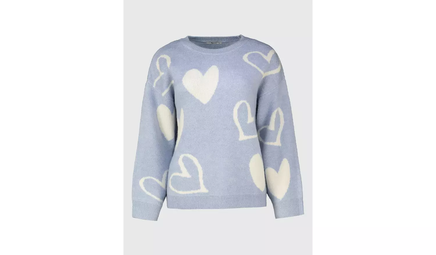 Blue & Cream Heart Jumper - 8