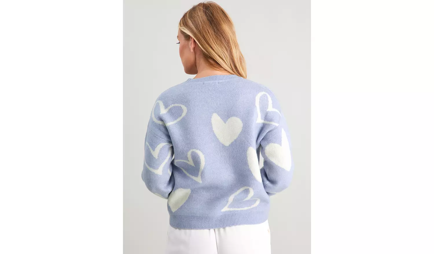 Blue & Cream Heart Jumper - 8