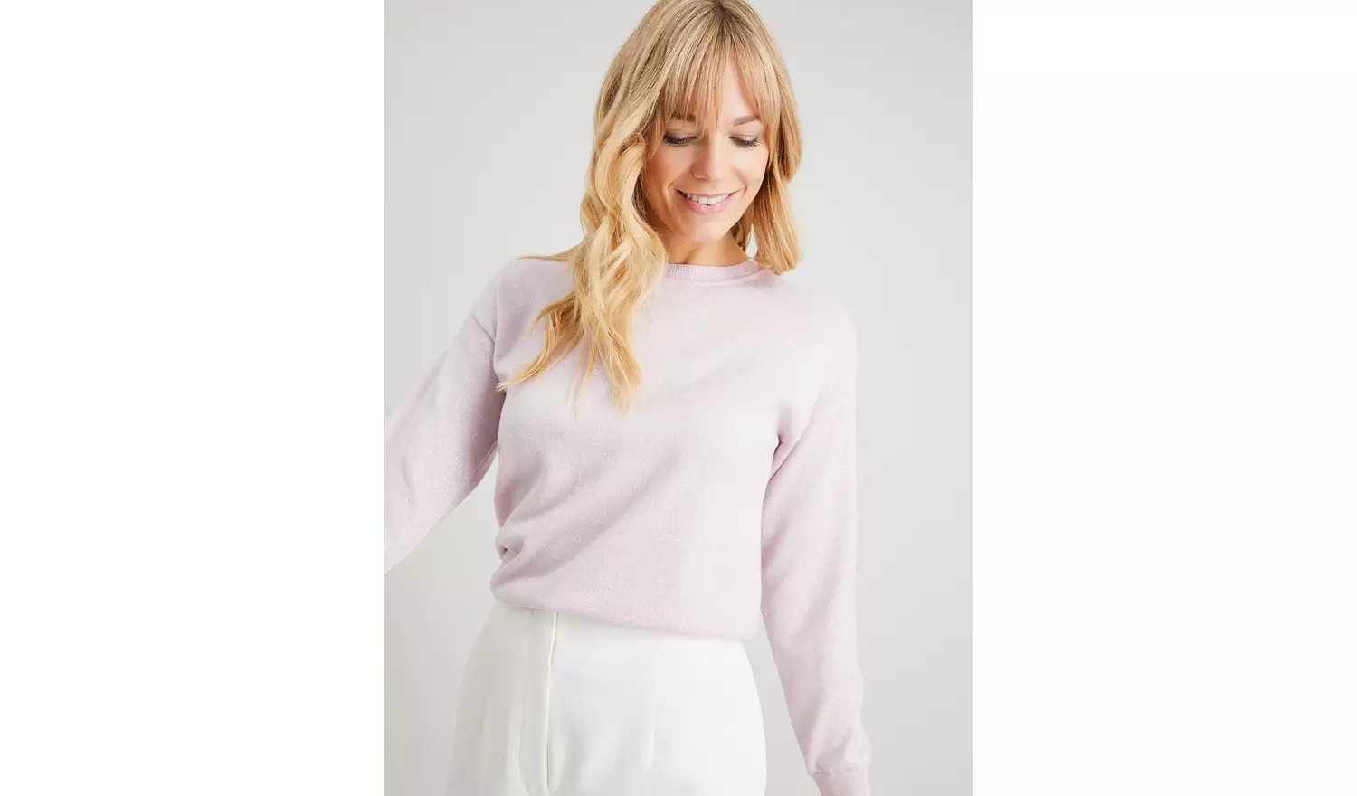 Pink Sparkle Crew Neck Jumper - XL