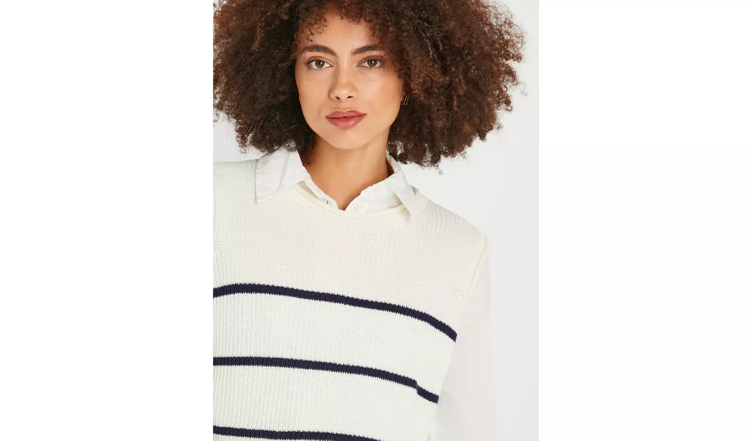 Cream Nautical Stripe Knitted Tank16