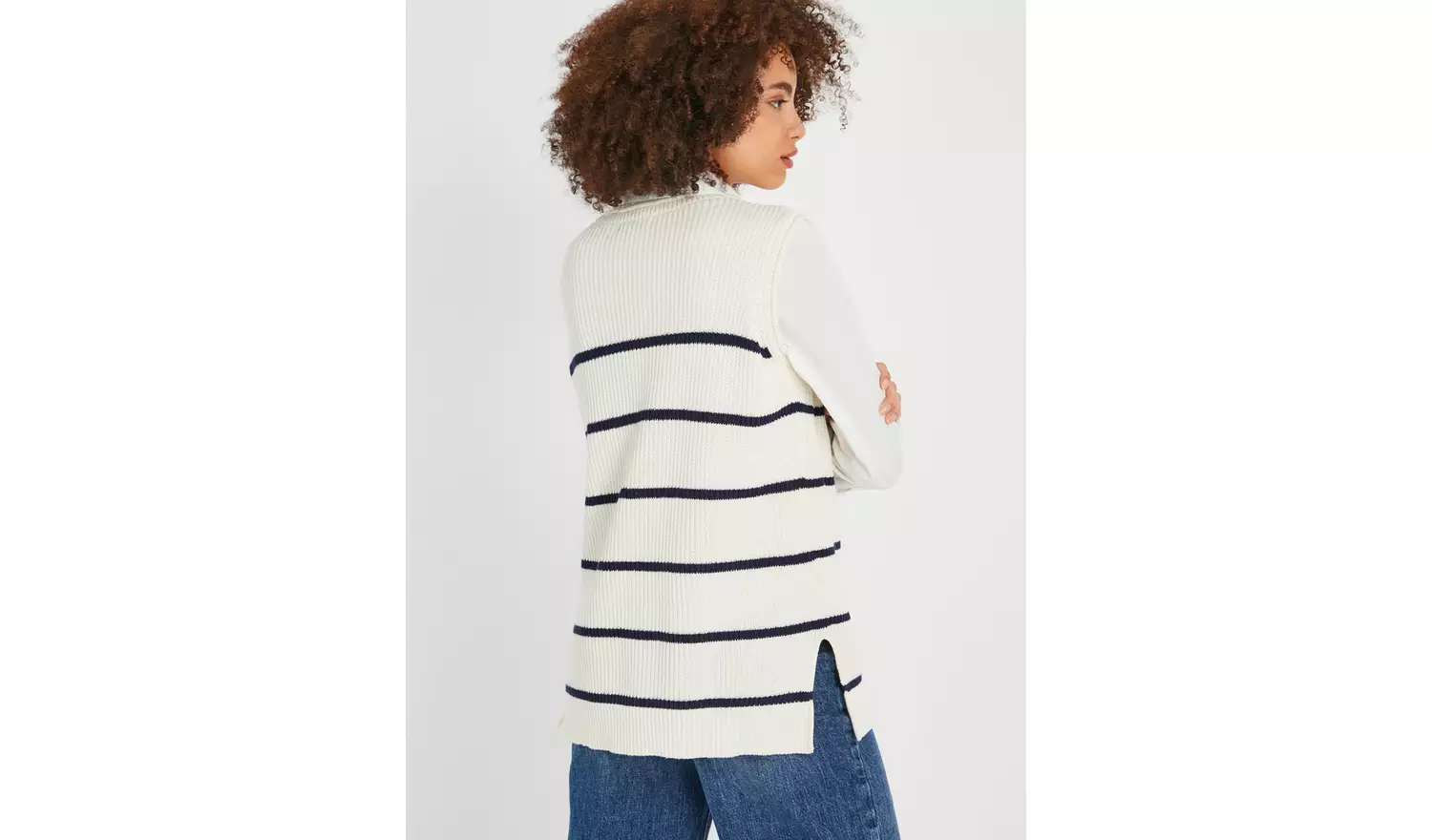 Cream Nautical Stripe Knitted Tank12