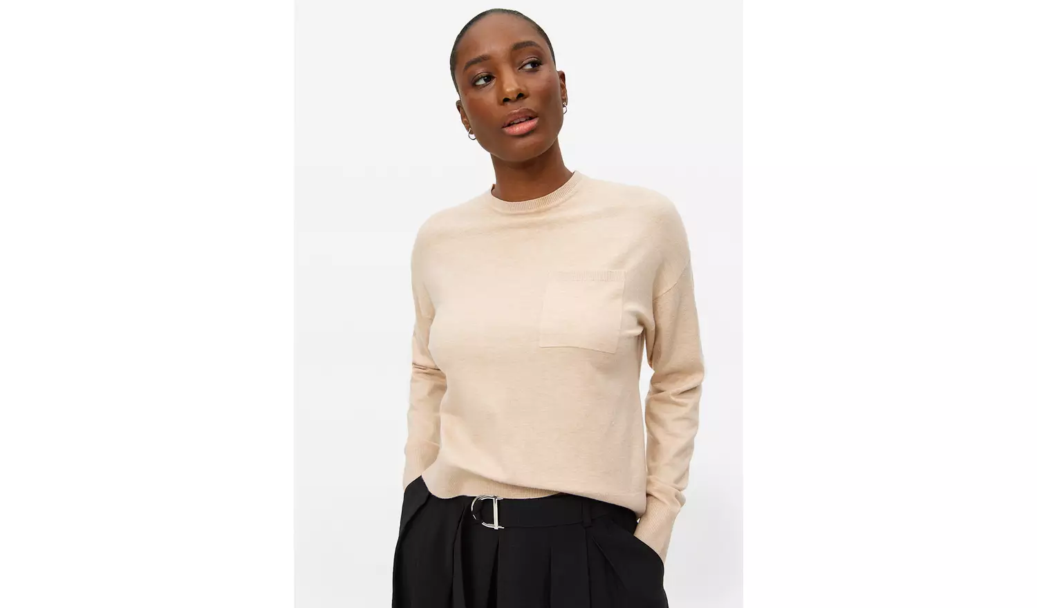 Oatmeal Soft-Touch Pocket Jumper 10
