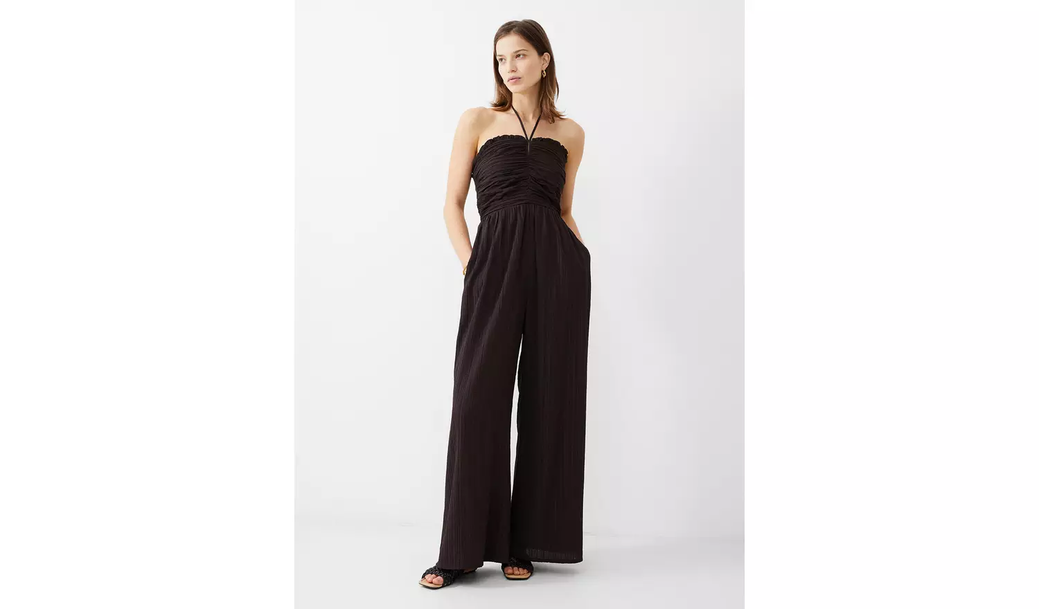 FRENCH CONNECTION Bonny Pleated Strappy Jumpsuit 16