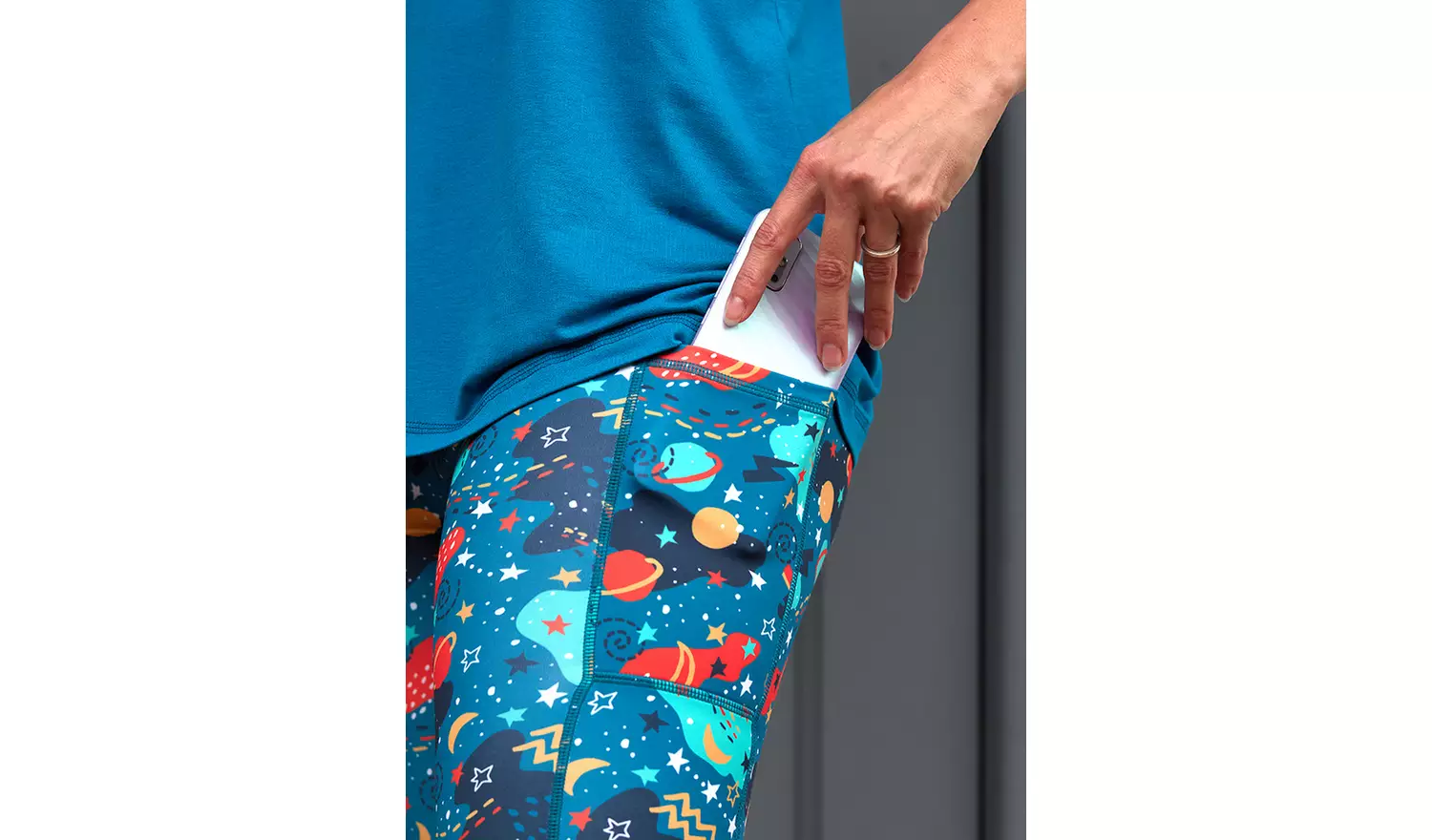 FRUGI Blue Interstellar Print Cosmo Leggings 22