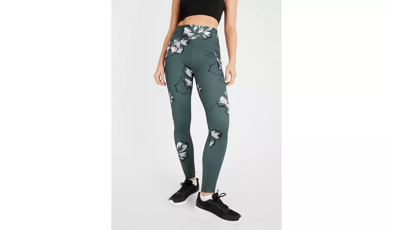 Active Green Floral Leggings 10