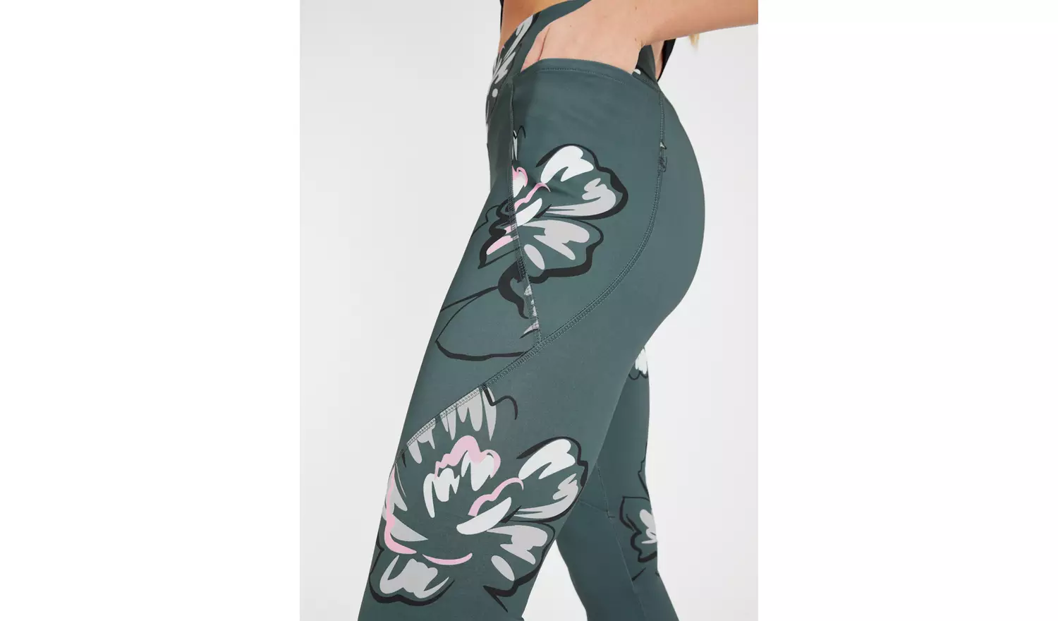 Active Green Floral Leggings 14
