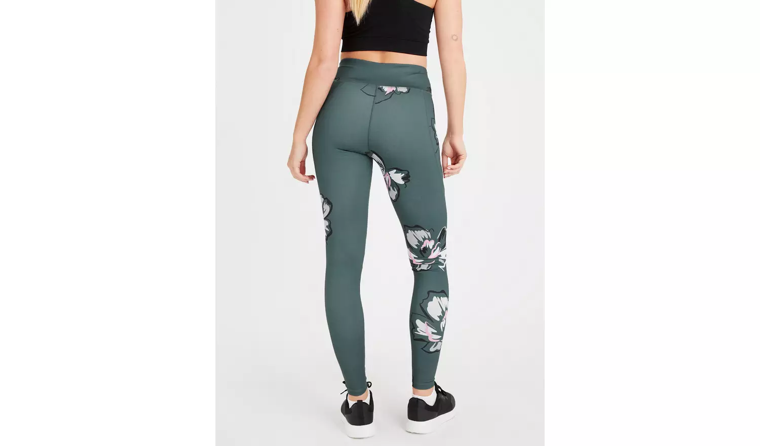 Active Green Floral Leggings 14