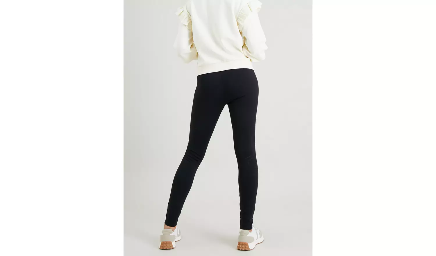 Black Smart Ponte Pintuck Leggings 14L