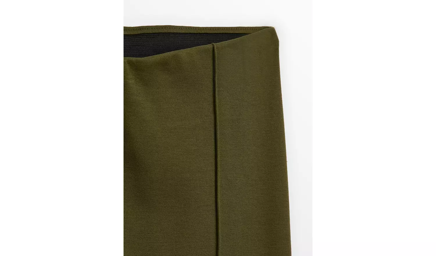 Khaki Smart Ponte Pintuck Leggings 12S