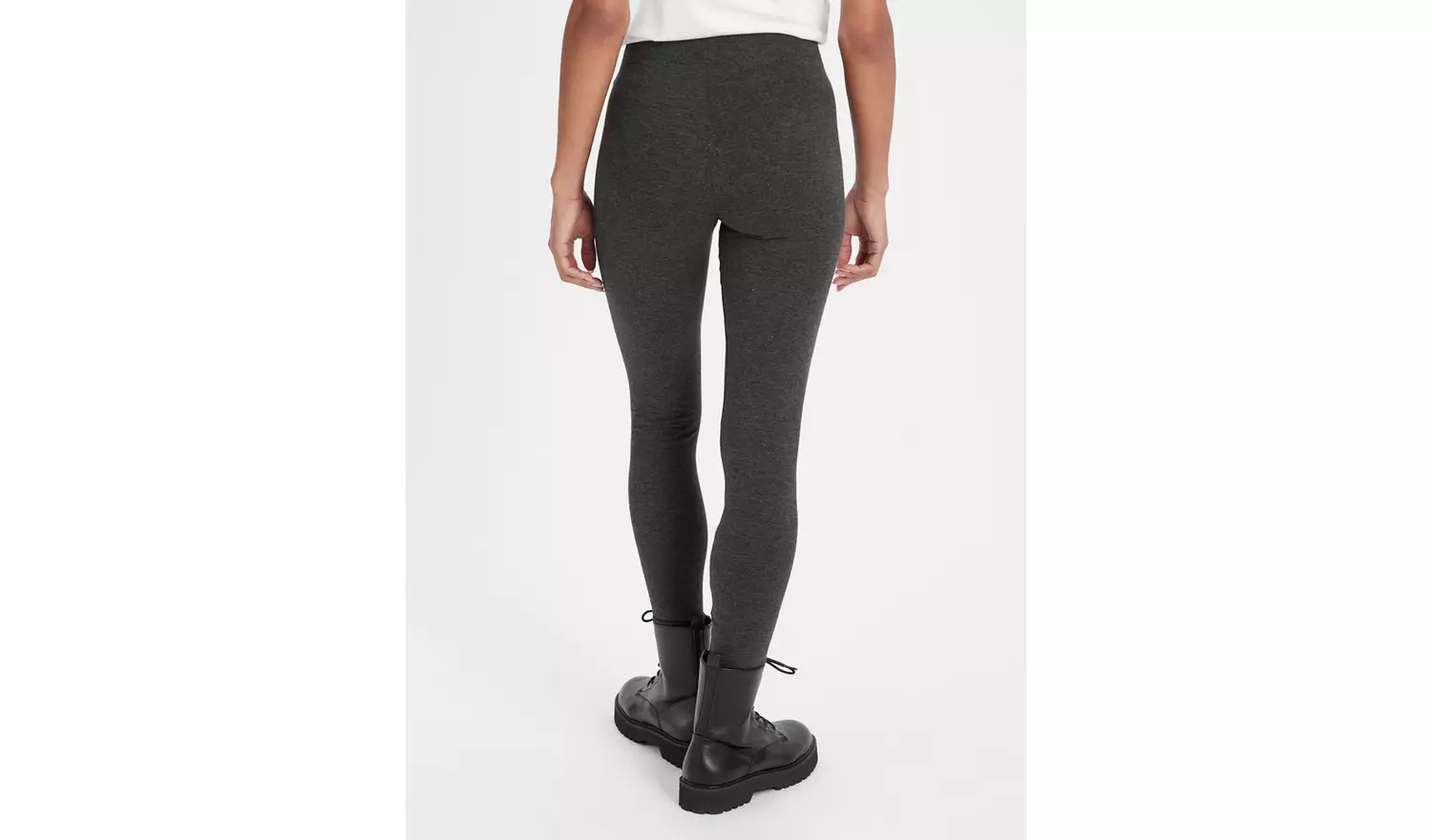 Grey Cotton Modal Leggings 16-18