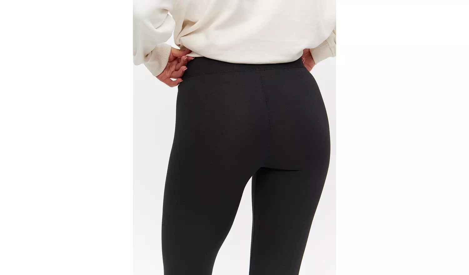 Black Modal Blend Soft TouchLeggings L
