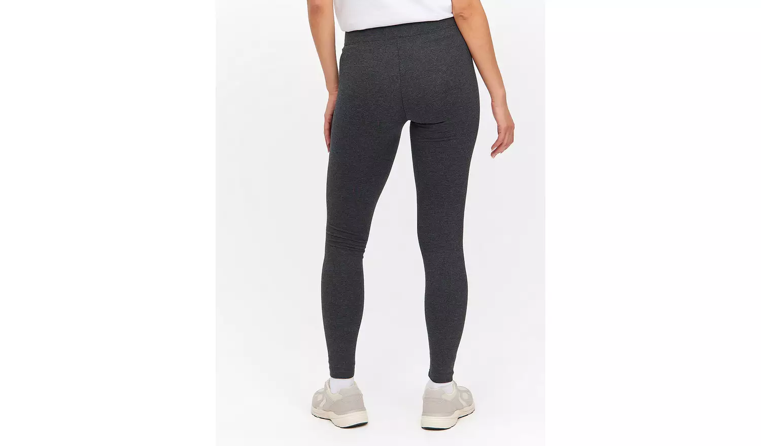 Grey Cotton Modal Leggings M