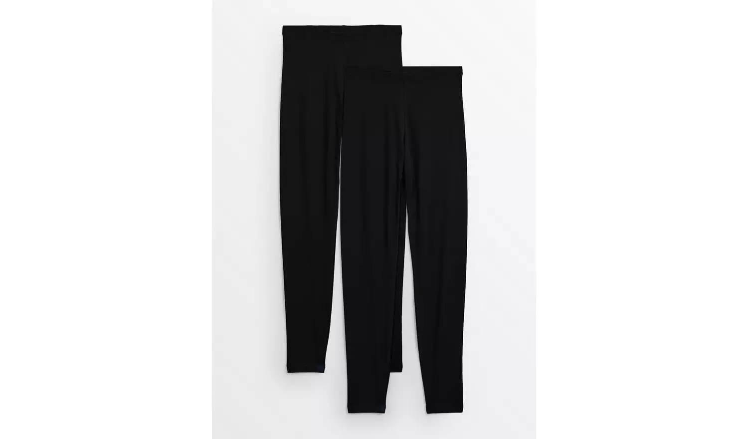 PETITE Black Plain Leggings 2 Pack XS
