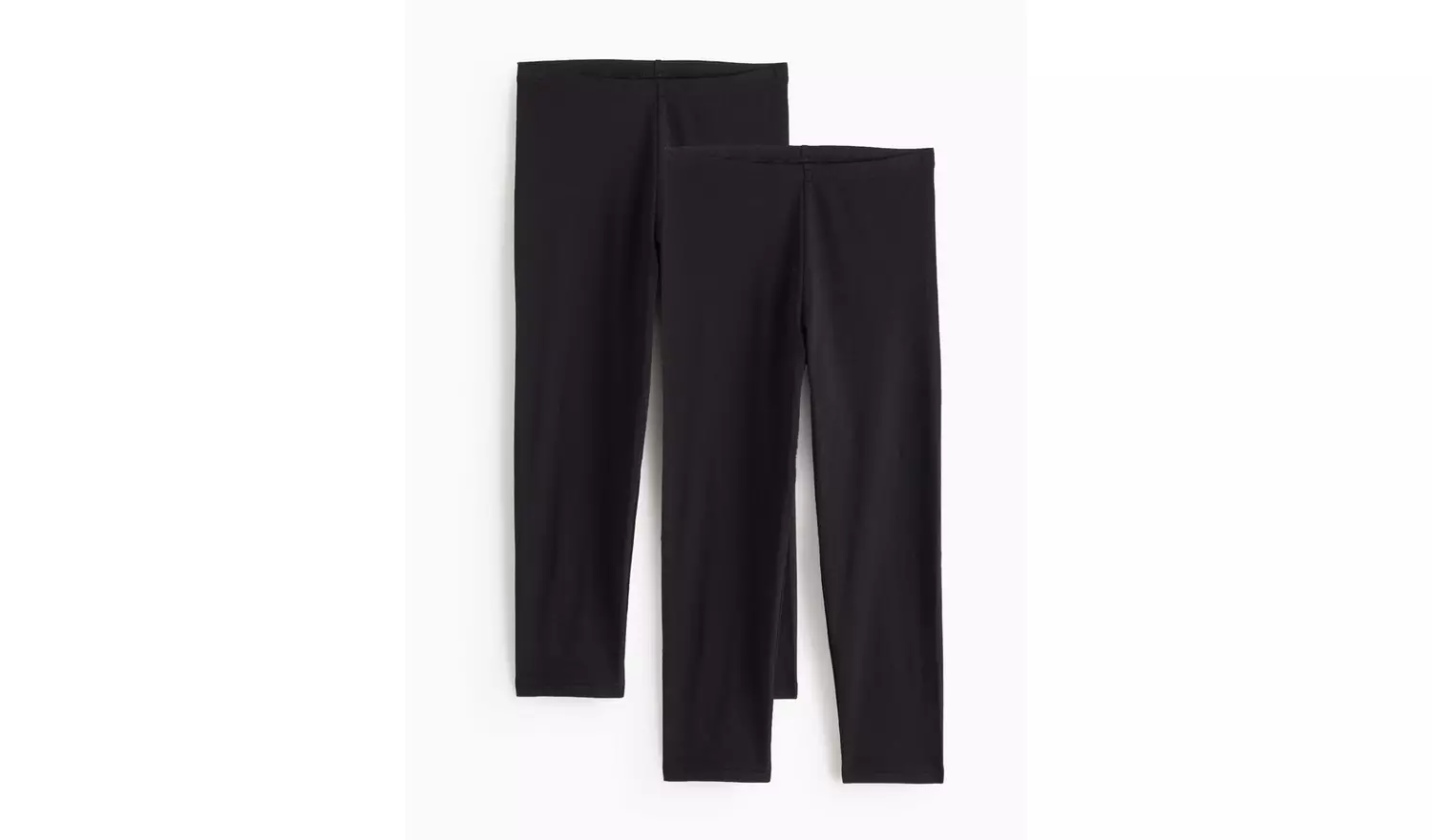 Black Cropped Leggings 2 Pack XL