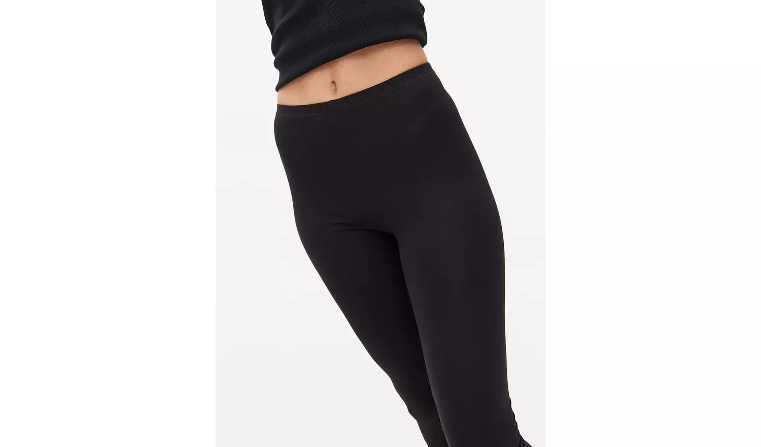Black Cropped Leggings 2 Pack M