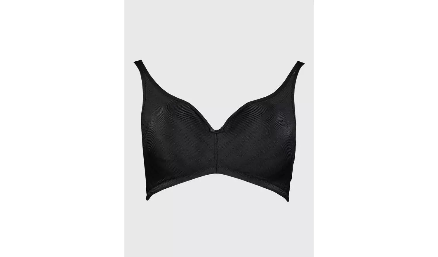 Black Soft Comfort Jacquard Zig Zag Lounge Bra - 32A