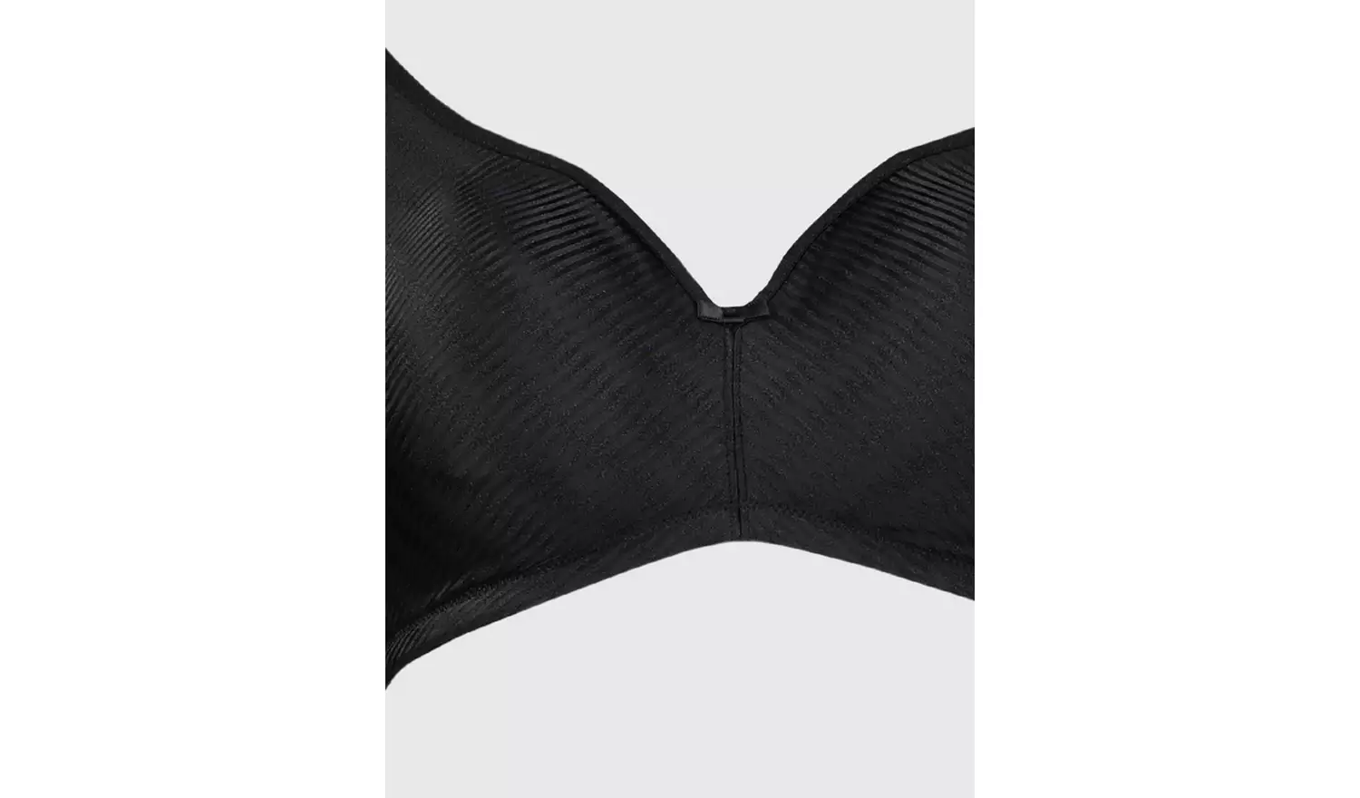 Black Soft Comfort Jacquard Zig Zag Lounge Bra - 36D