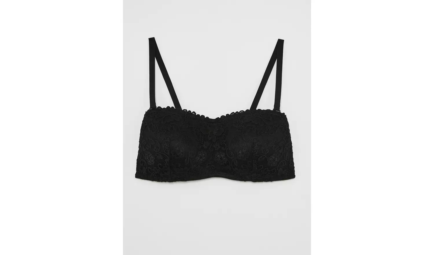 Black Comfort Lace Multiway Bandeau Bra - 12