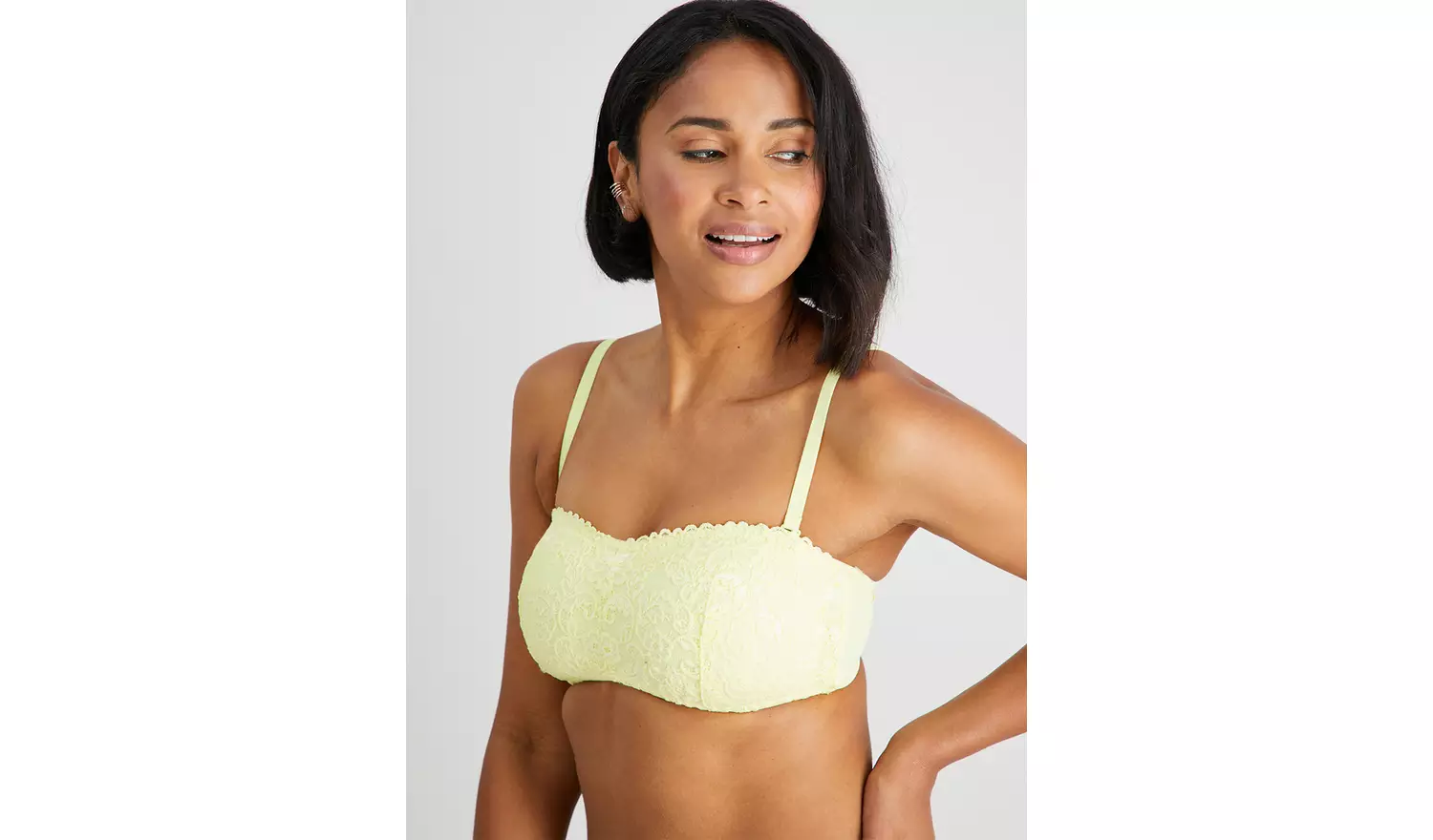 Yellow Comfort Lace Multiway Bandeau Bra - 18