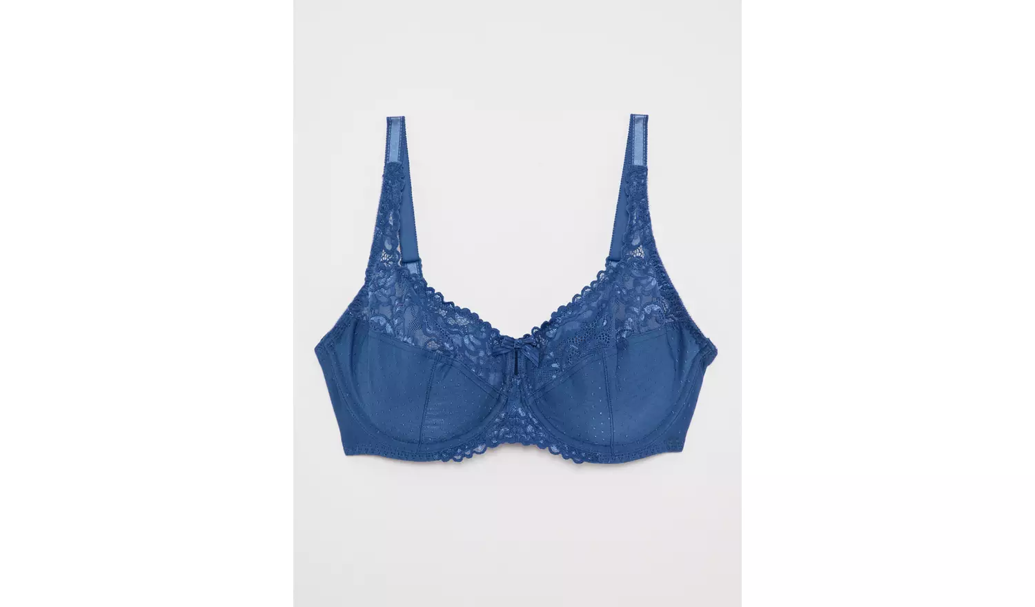DD+ Navy Recycled Lace Comfort Full Cup Bra - 42G
