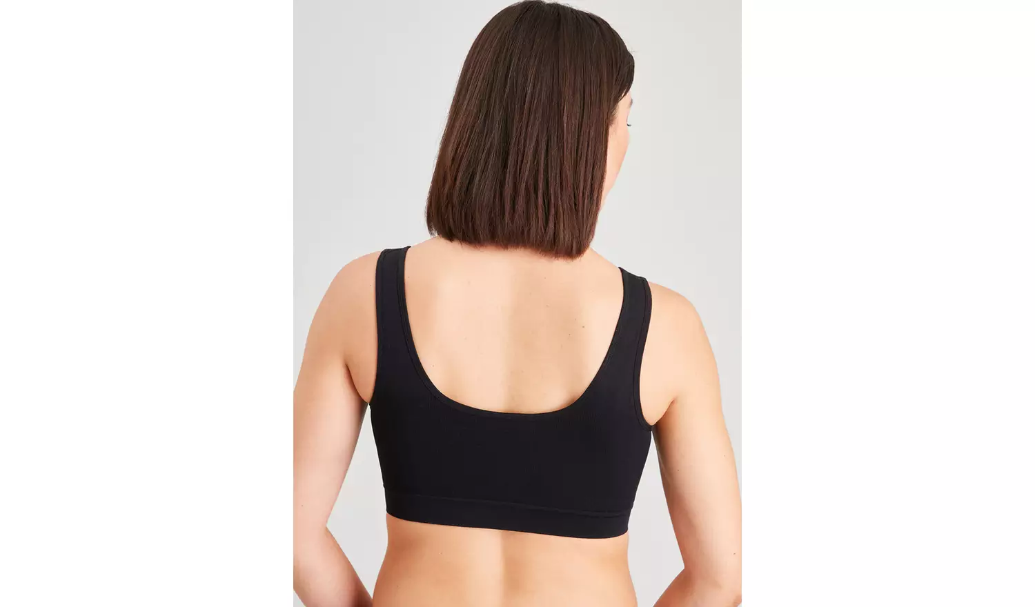 Black Seamless Stretch Zip Front Crop Top L