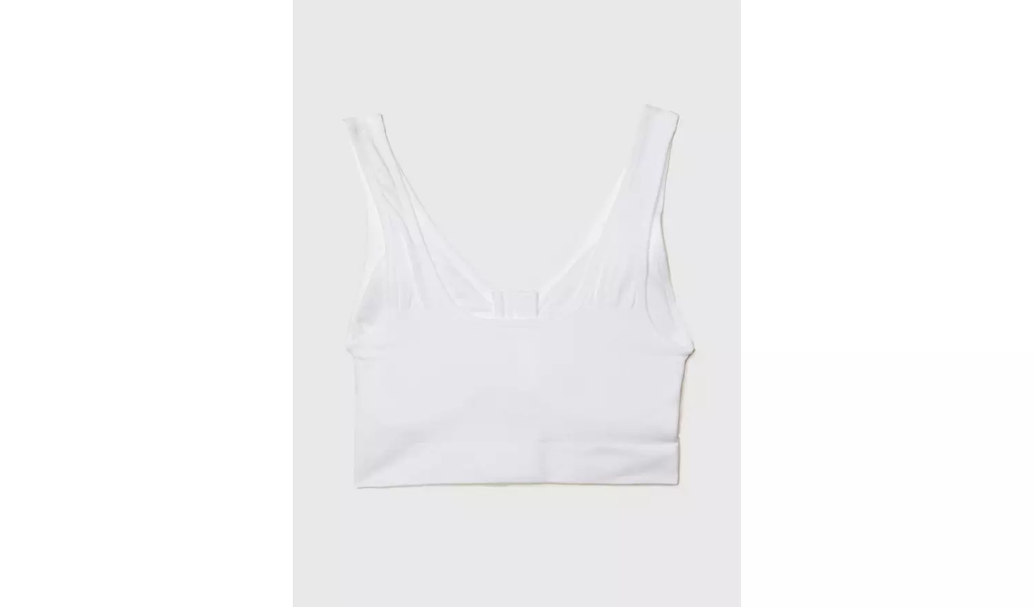 White Seamless Stretch Zip Front Crop Top XXL