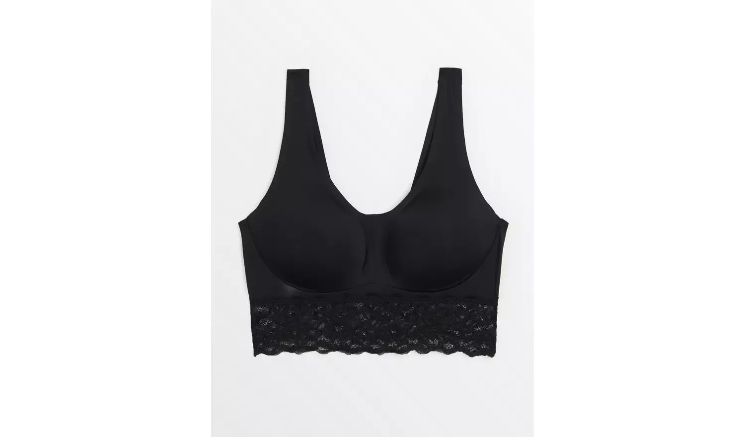 Flexform™Black Invisible Finish Seamless Lace Bralette 14