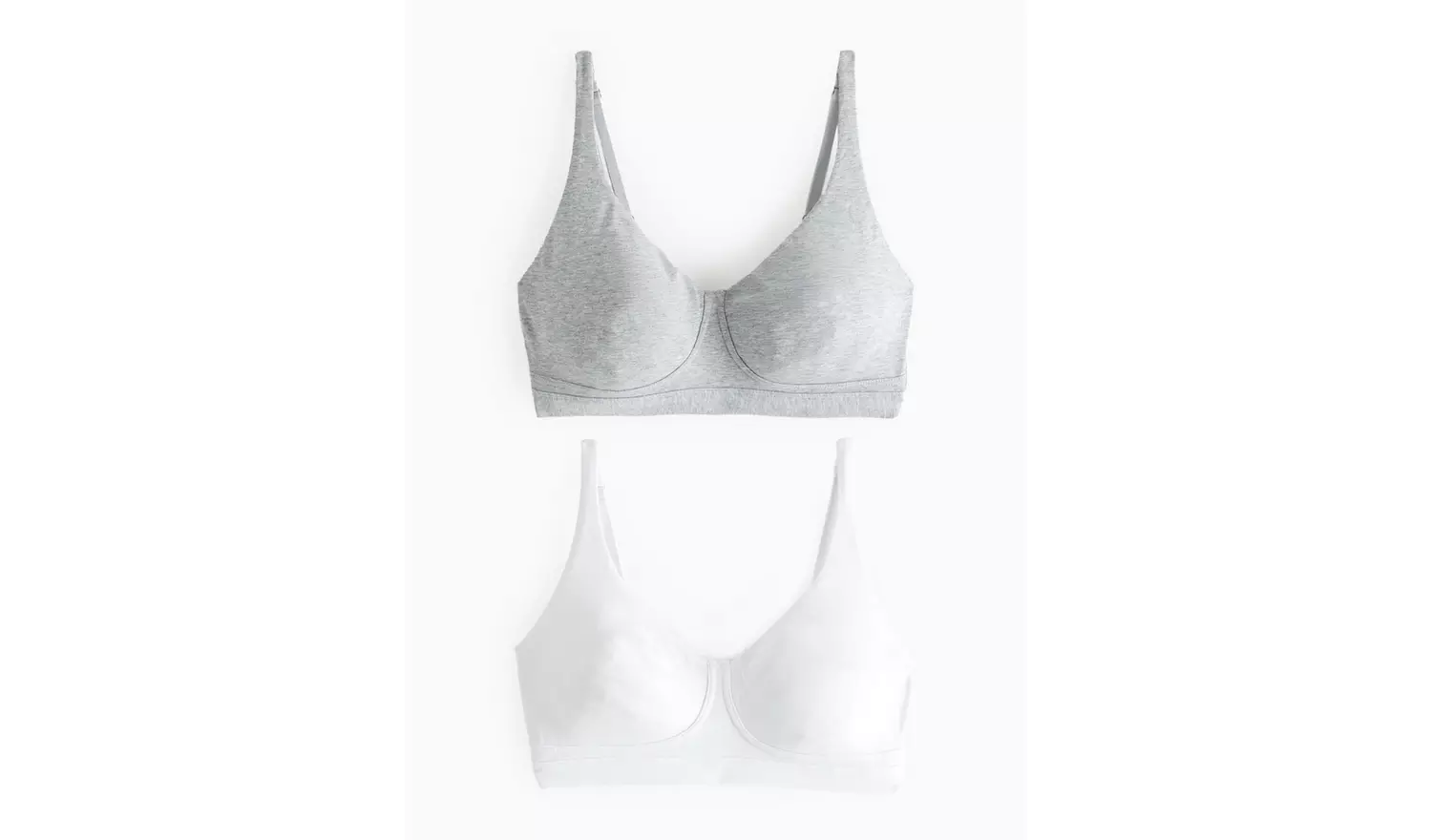 Grey & White Non-Wired Comfort Lounge Bra 2 Pack 34C