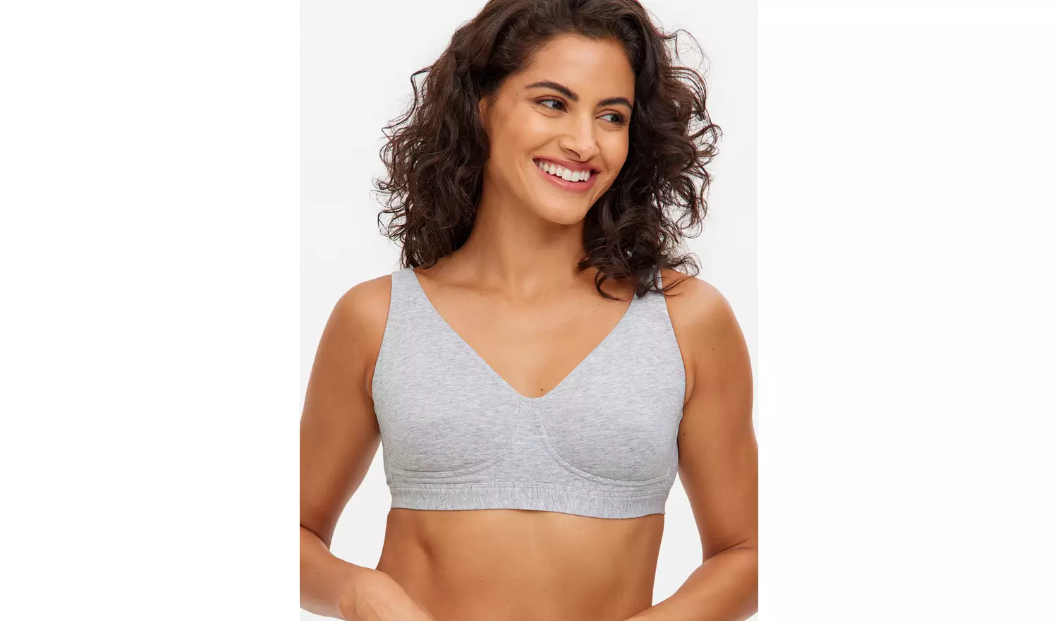 Grey & White Non-Wired Comfort Lounge Bra 2 Pack 42D