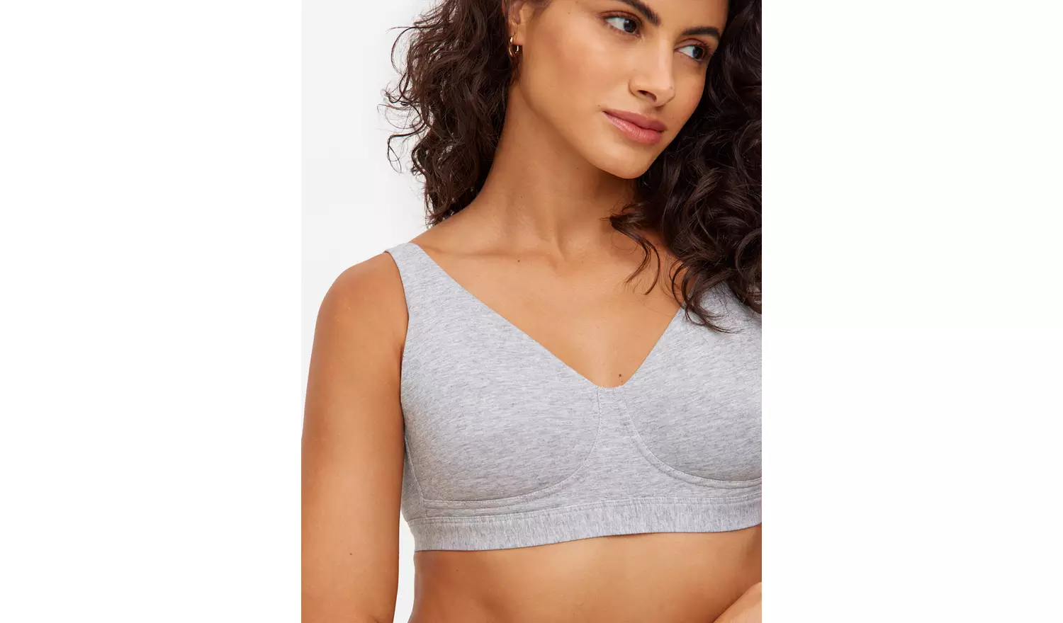 Grey & White Non-Wired Comfort Lounge Bra 2 Pack 40D