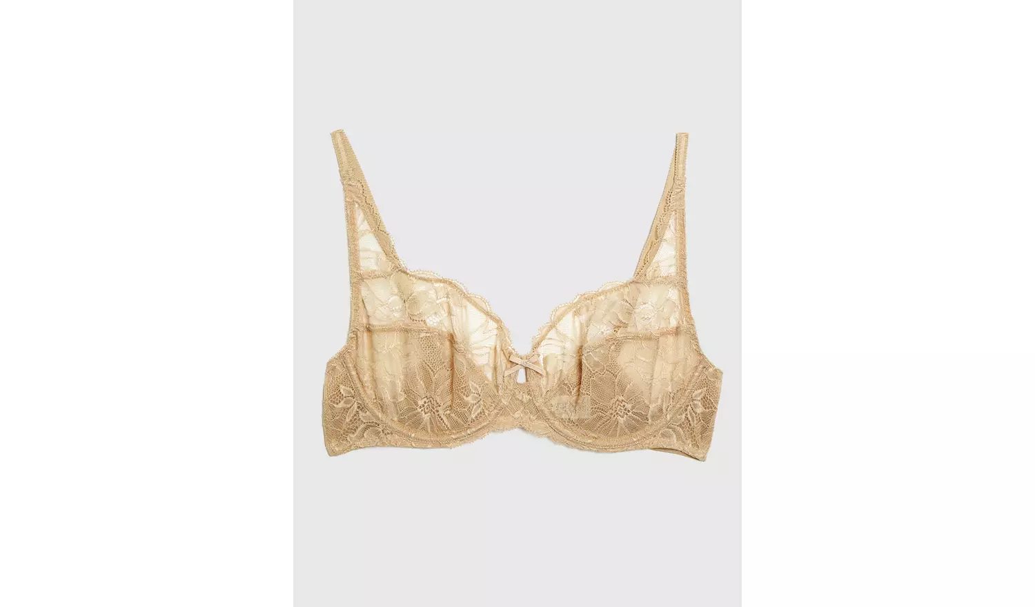Latte Nude Recycled Lace Full Cup Comfort Bra - 34DD