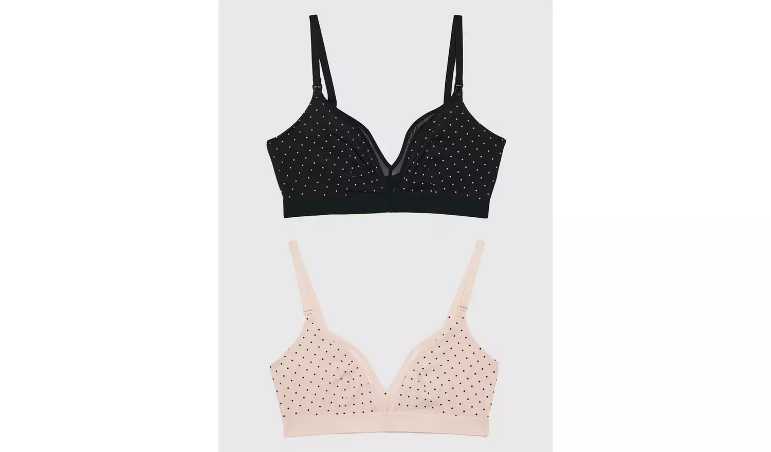 A-E MATERNITY Supersoft Flocked Nursing Bras 2 Pack 36C