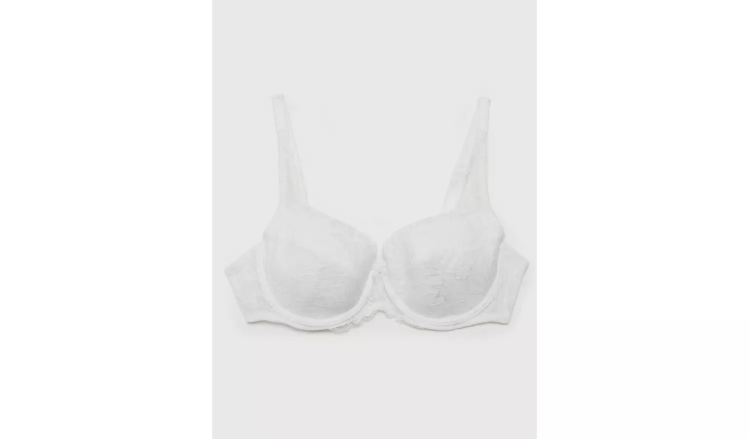 A-E White Lace Full Cup Comfort Bra 32E