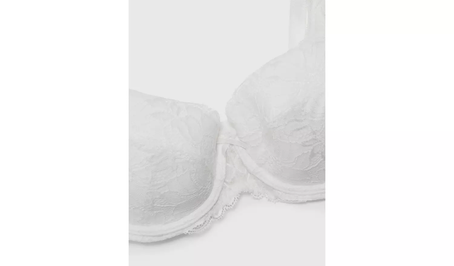 A-E White Lace Full Cup Comfort Bra 44E
