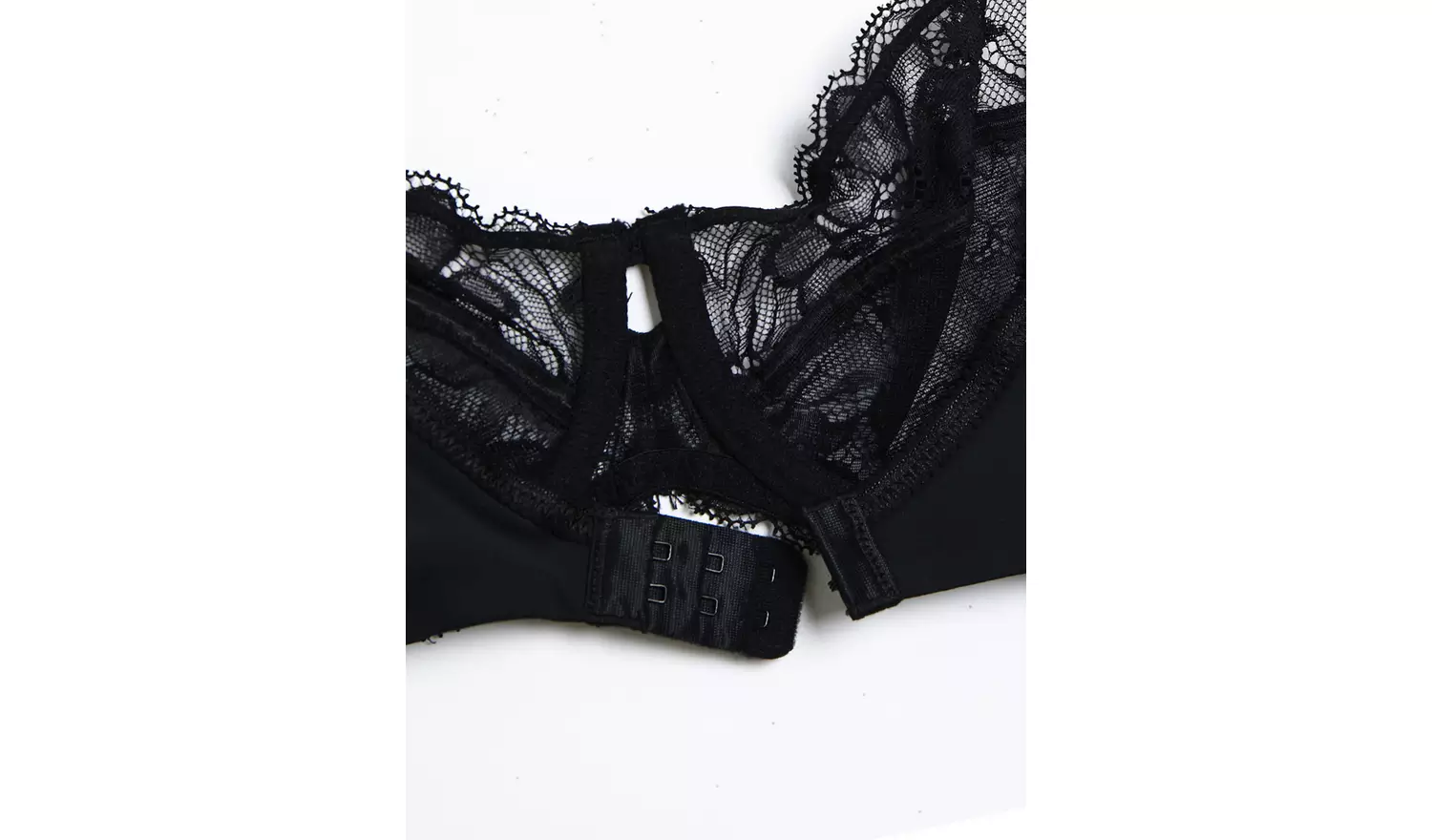 Black Recycled Lace Full Cup Comfort Bra - 42G