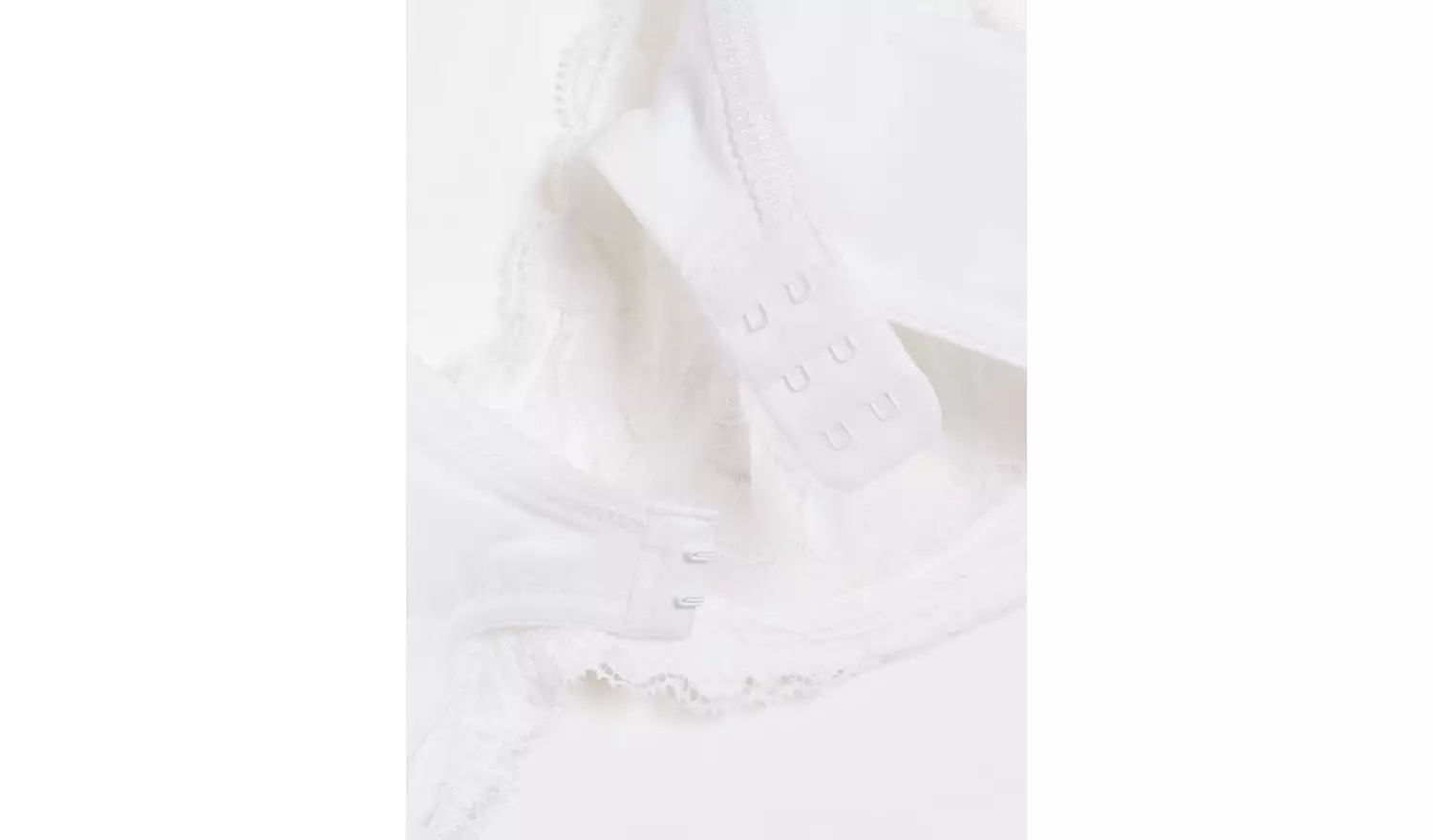 White Recycled Lace Full Cup Comfort Bra - 34F